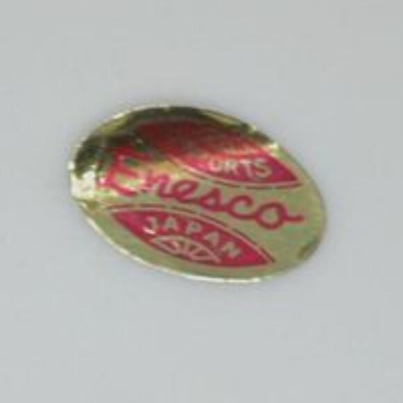 Vintage Decorative Ceramic 3 Piece Bath Set Enesco Japan Butterflies And Flowers - Picture 12 of 12